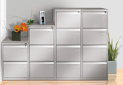 Filling cabinets with built-in handle obtained in frontal position, 2-3-4 drawers